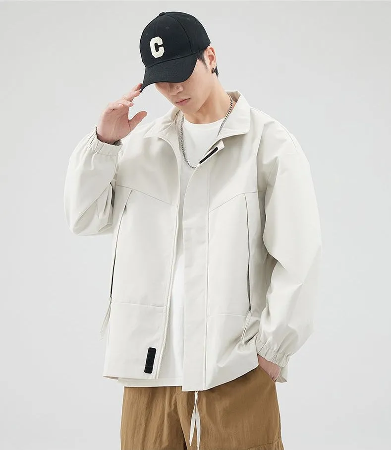 Stain-Resistant Zip-Up Rain Coat for Men