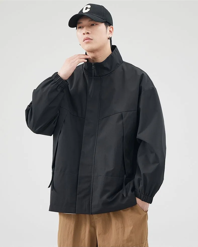 Stain-Resistant Zip-Up Rain Coat for Men