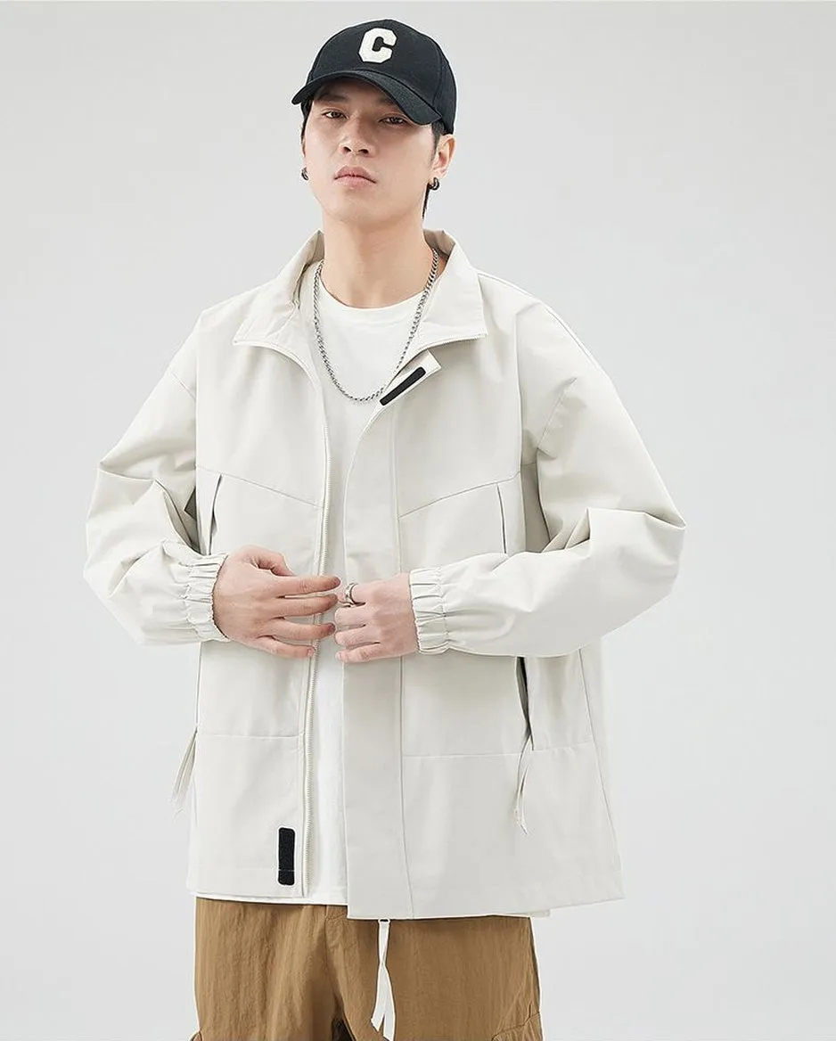 Stain-Resistant Zip-Up Rain Coat for Men