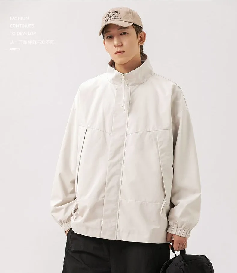 Stain-Resistant Zip-Up Rain Coat for Men