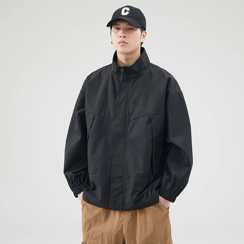 Stain-Resistant Zip-Up Rain Coat for Men
