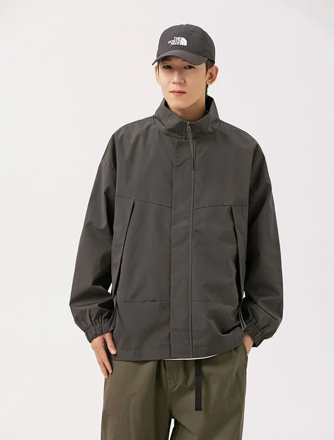 Stain-Resistant Zip-Up Rain Coat for Men