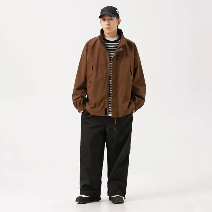 Stain-Resistant Zip-Up Rain Coat for Men