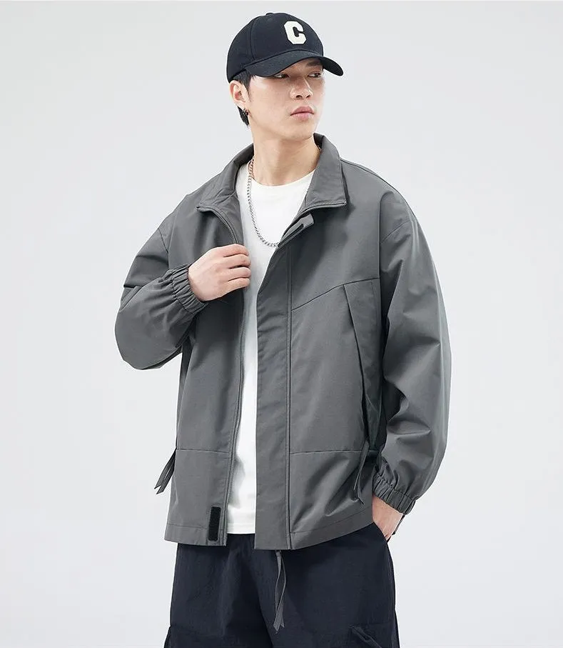 Stain-Resistant Zip-Up Rain Coat for Men