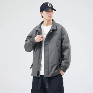 Stain-Resistant Zip-Up Rain Coat for Men