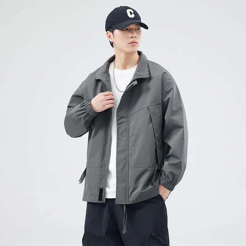 Stain-Resistant Zip-Up Rain Coat for Men