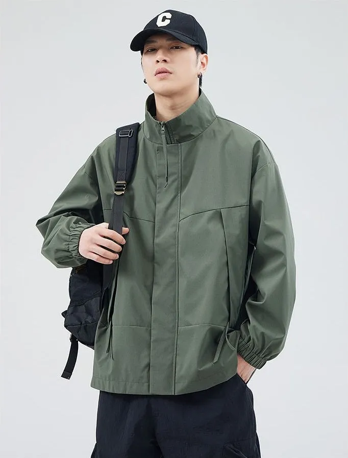 Stain-Resistant Zip-Up Rain Coat for Men