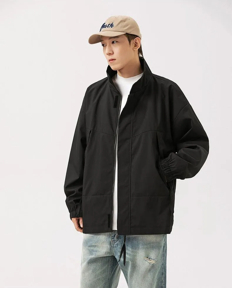 Stain-Resistant Zip-Up Rain Coat for Men