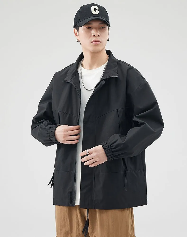 Stain-Resistant Zip-Up Rain Coat for Men