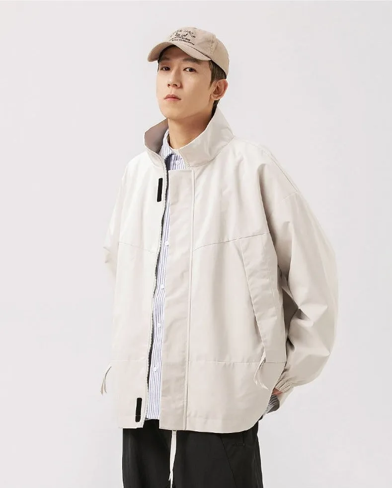 Stain-Resistant Zip-Up Rain Coat for Men