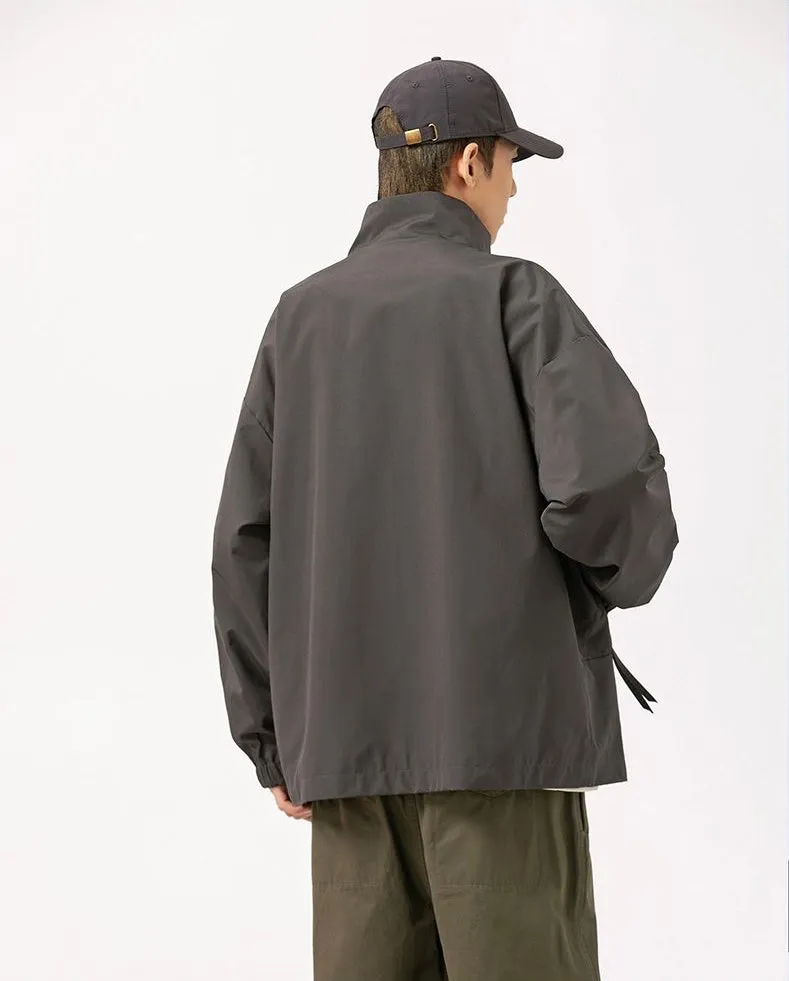 Stain-Resistant Zip-Up Rain Coat for Men