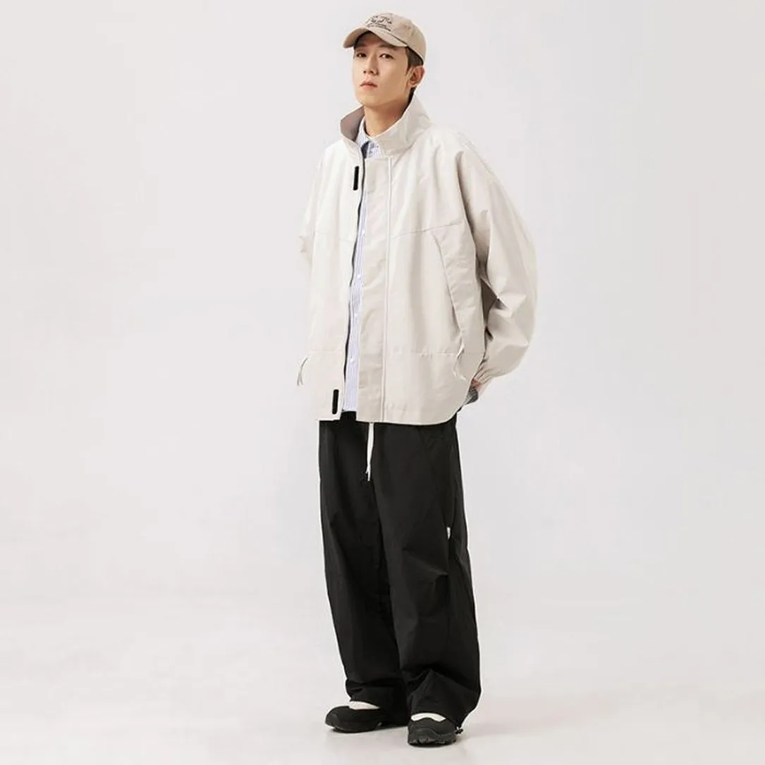 Stain-Resistant Zip-Up Rain Coat for Men