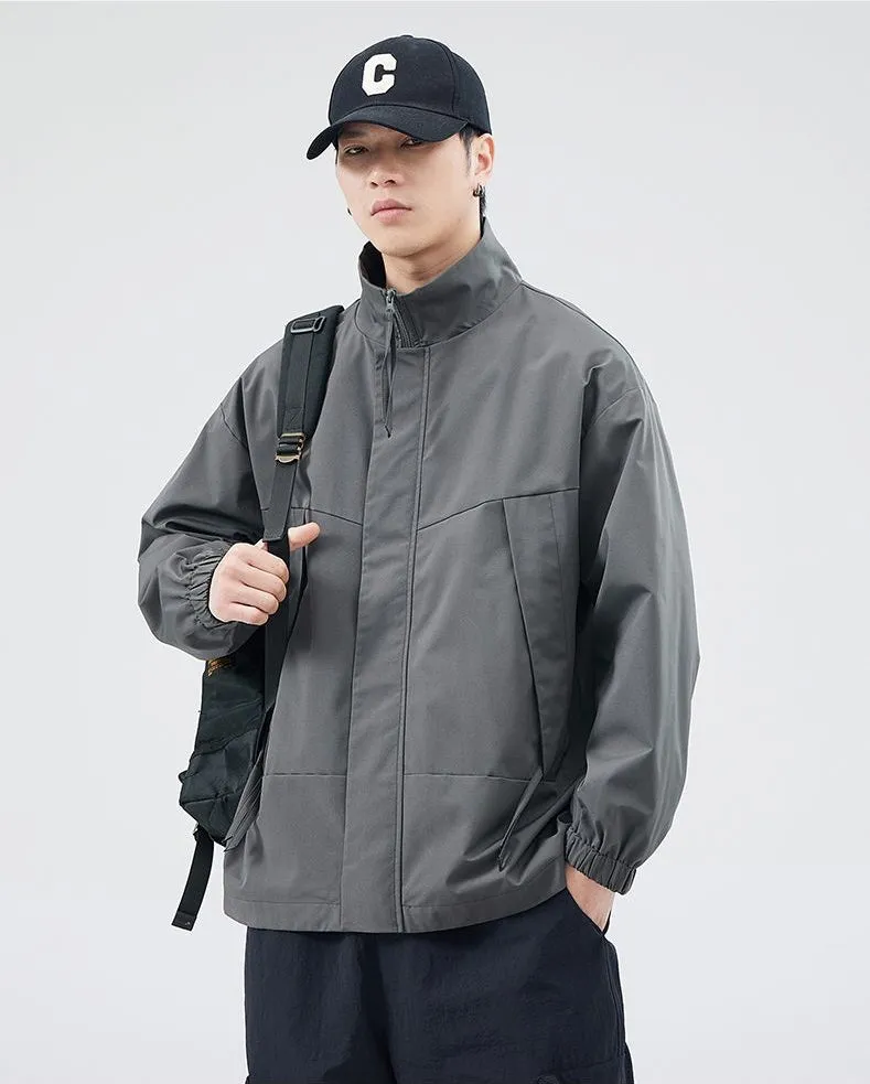Stain-Resistant Zip-Up Rain Coat for Men