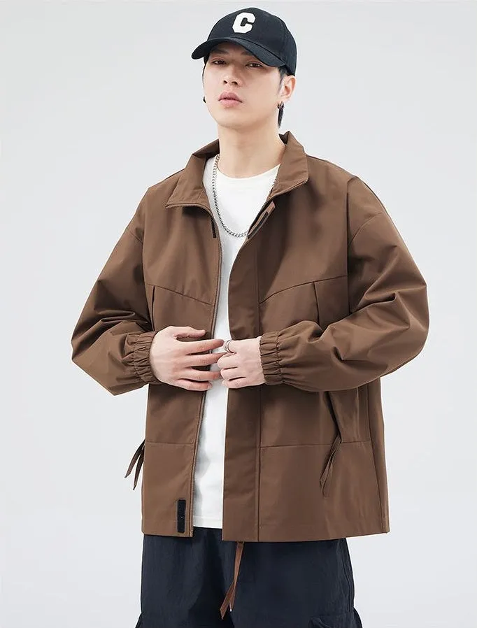 Stain-Resistant Zip-Up Rain Coat for Men