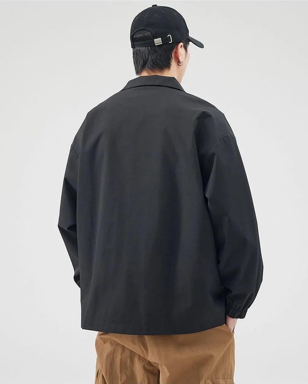 Stain-Resistant Zip-Up Rain Coat for Men