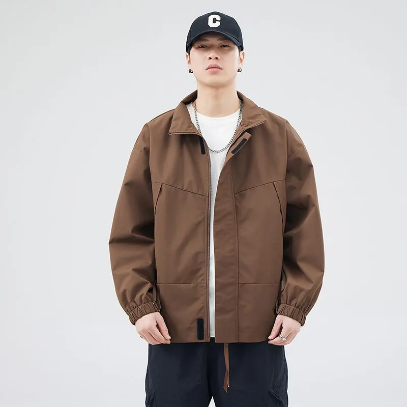 Stain-Resistant Zip-Up Rain Coat for Men