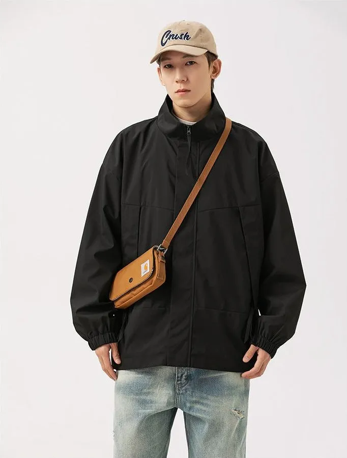 Stain-Resistant Zip-Up Rain Coat for Men