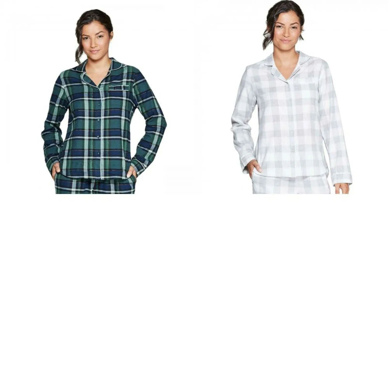Stars Above Women's Plaid Perfectly Cozy Flannel Pajama Top