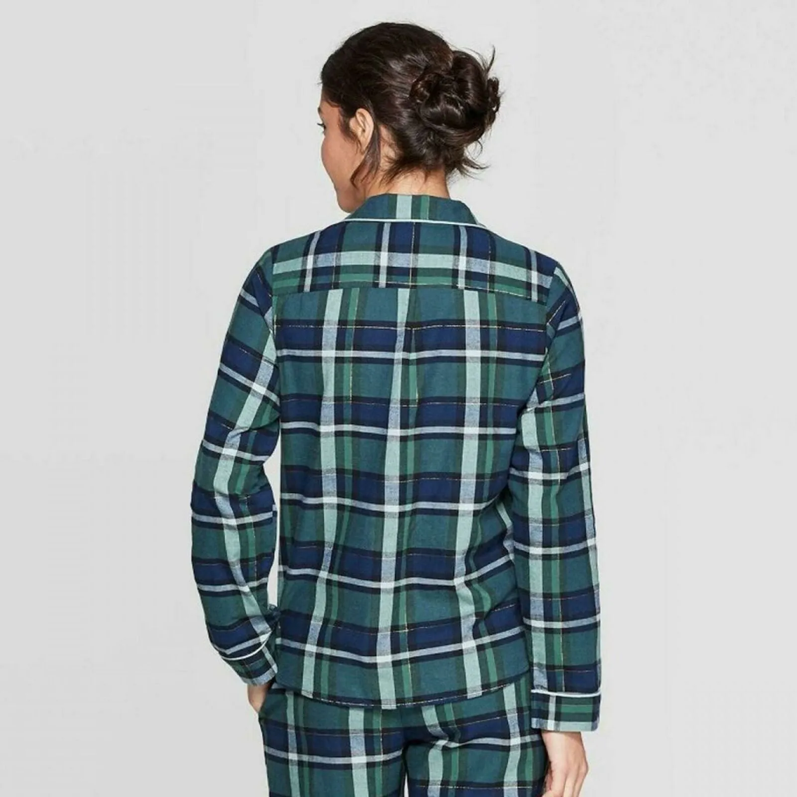 Stars Above Women's Plaid Perfectly Cozy Flannel Pajama Top
