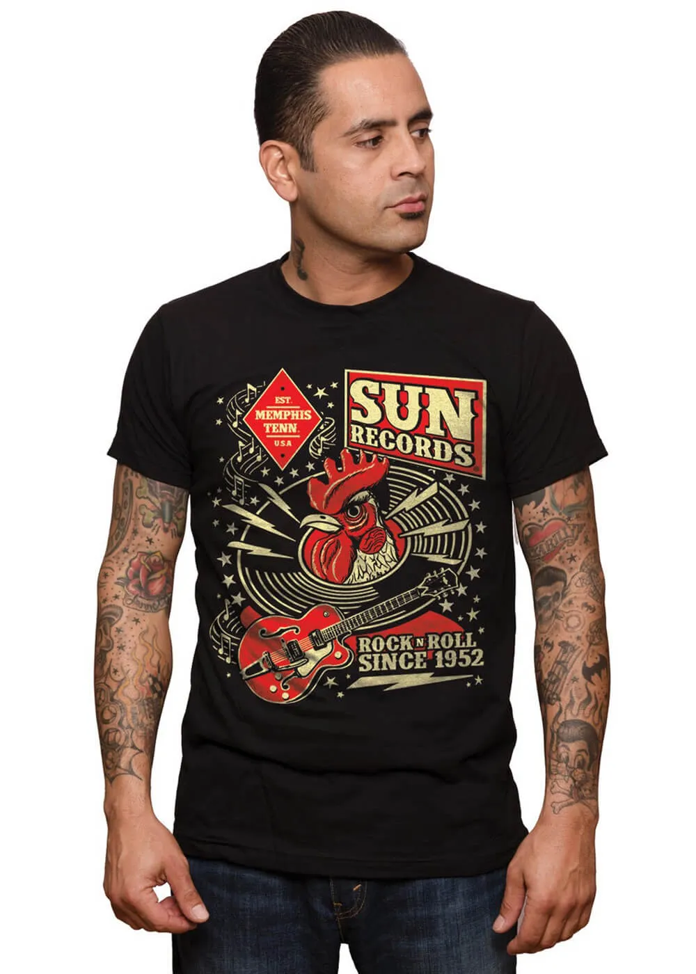 Steady Clothing Men's Sun Records Hop T-Shirt Black