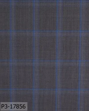 Steel Grey With Blue Check Suit