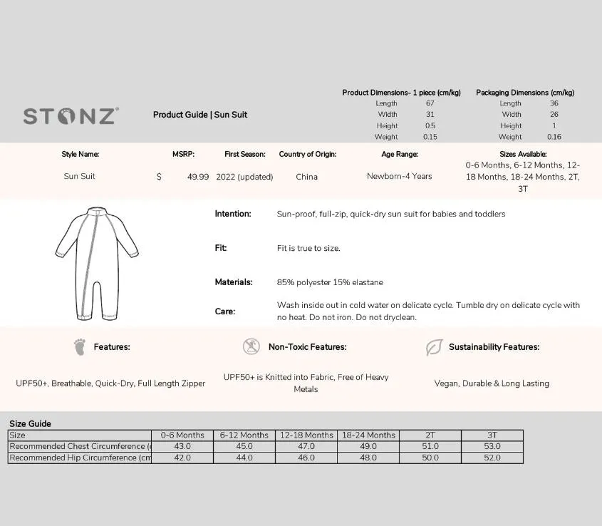 Stonz Sun Suit - Meadow