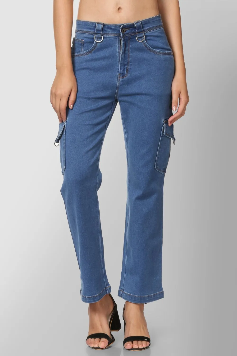 Straight Fit Denim Cargo