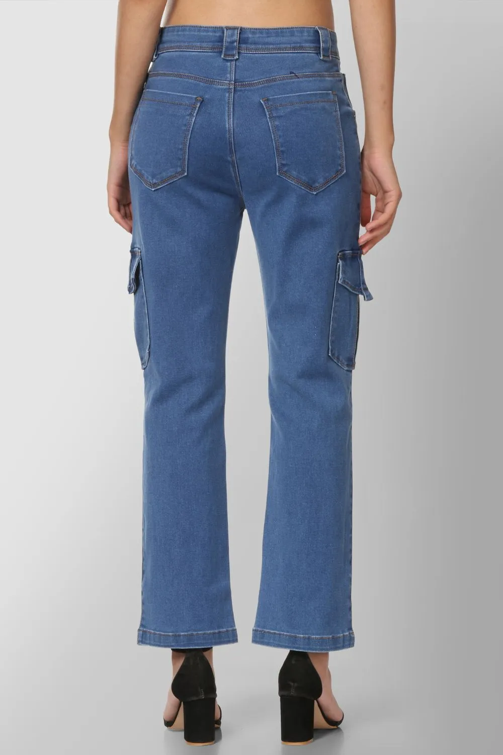 Straight Fit Denim Cargo