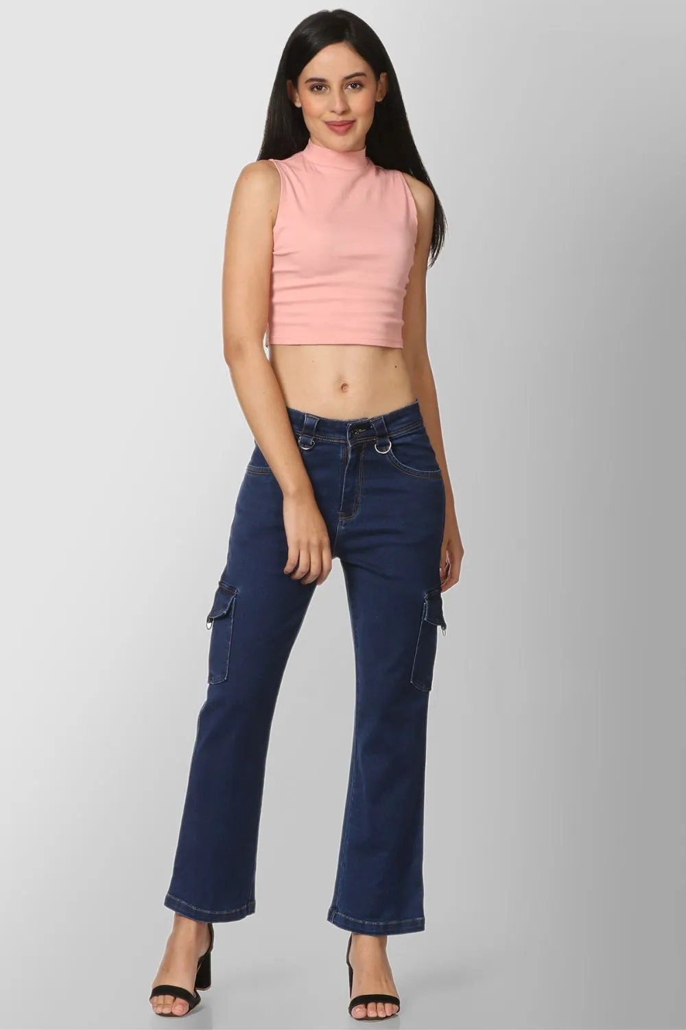 Straight Fit Denim Cargo