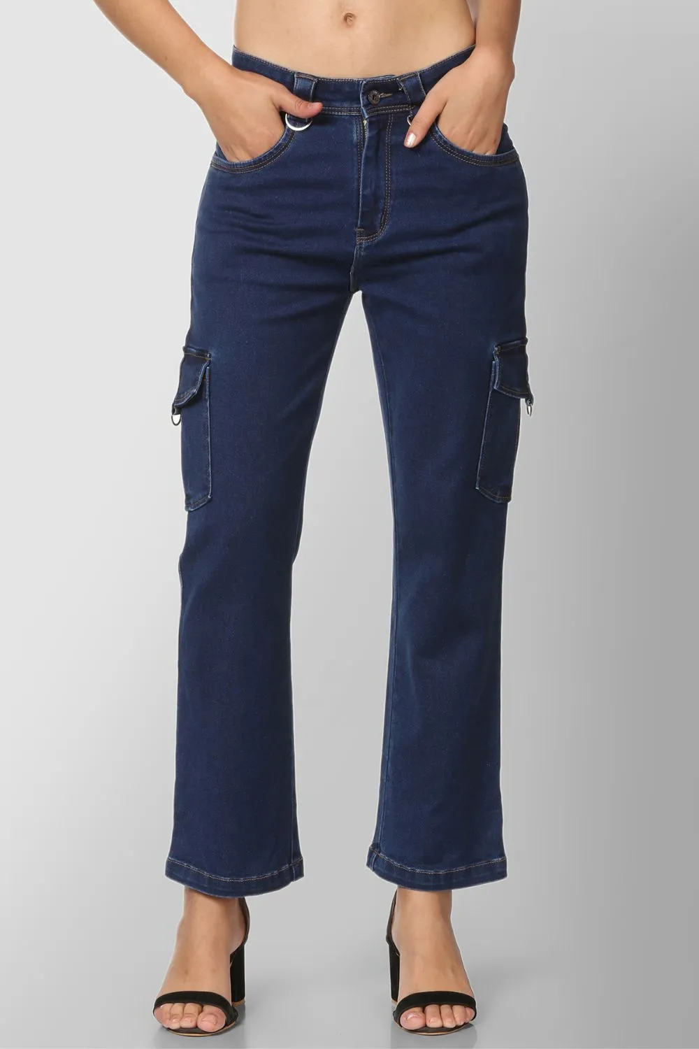 Straight Fit Denim Cargo