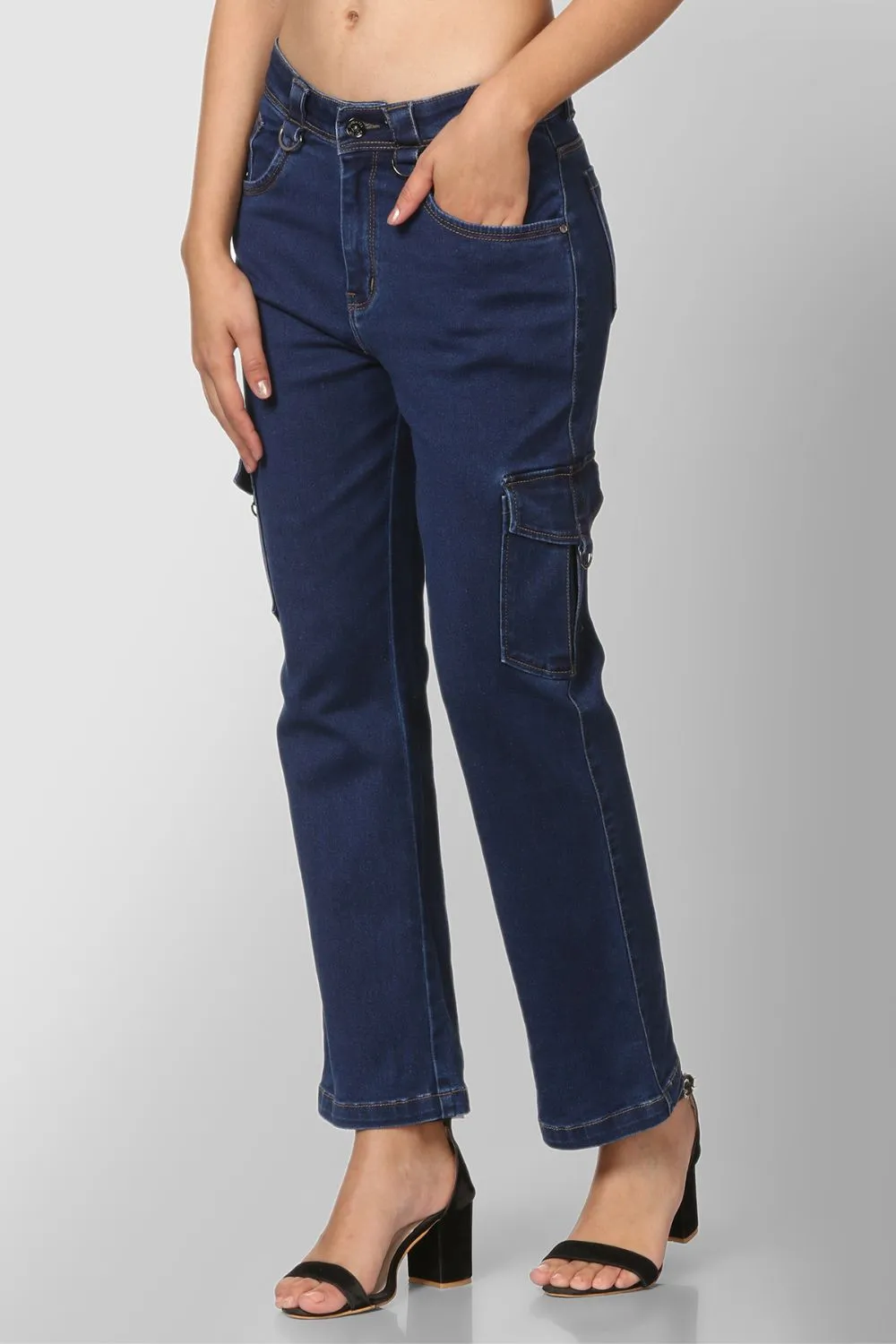 Straight Fit Denim Cargo
