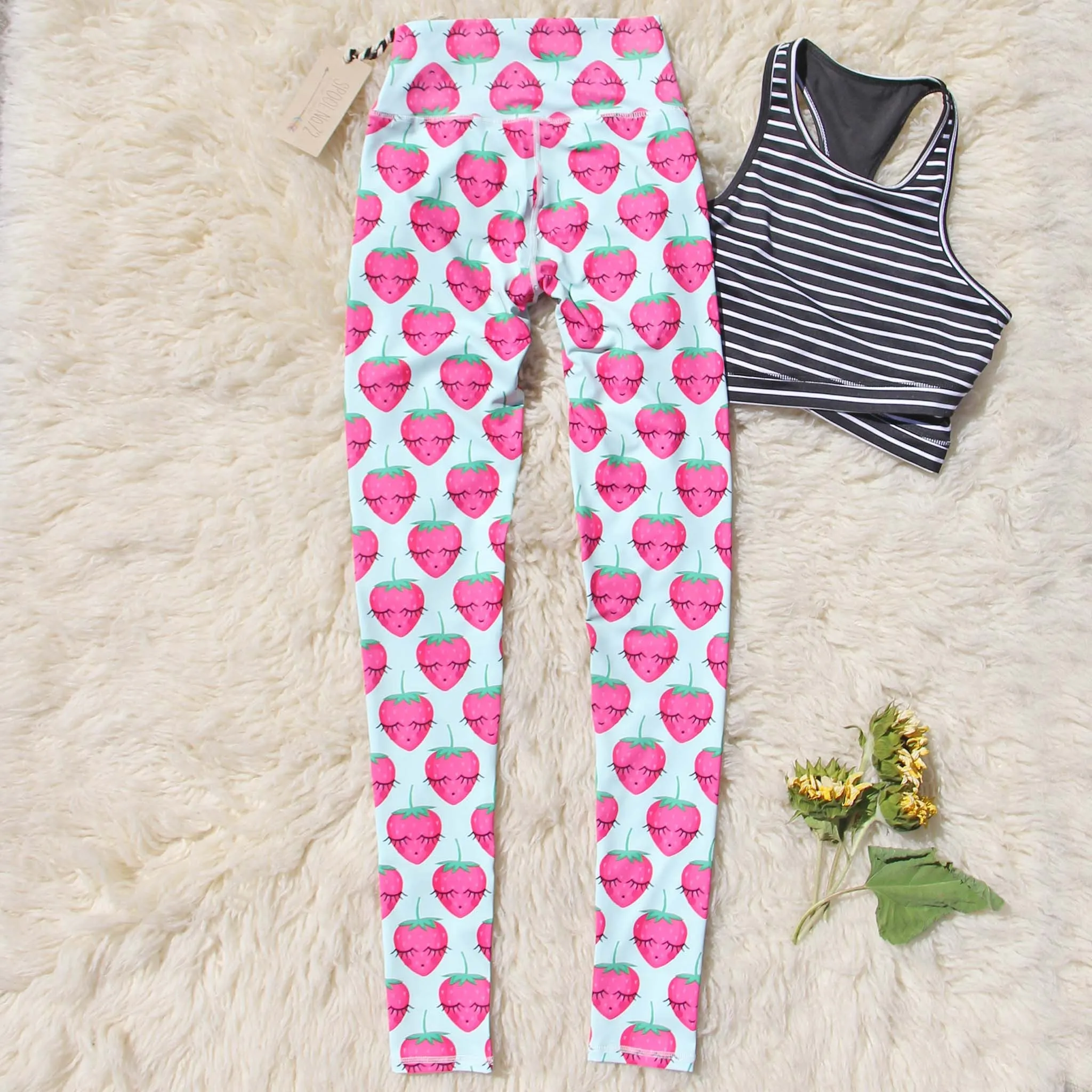Strawberry Stretch Yoga Pants
