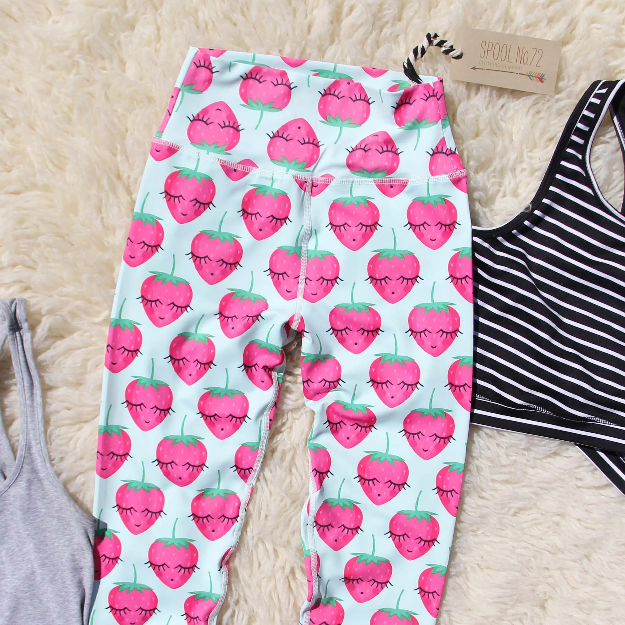 Strawberry Stretch Yoga Pants