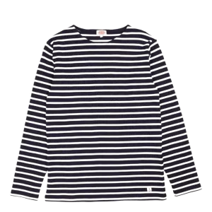 Striped Breton Shirt "houat" Navire Navy/ Nature