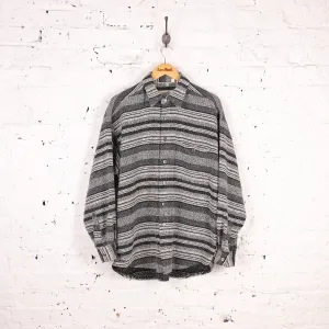 Striped Flannel Shirt - Grey - L