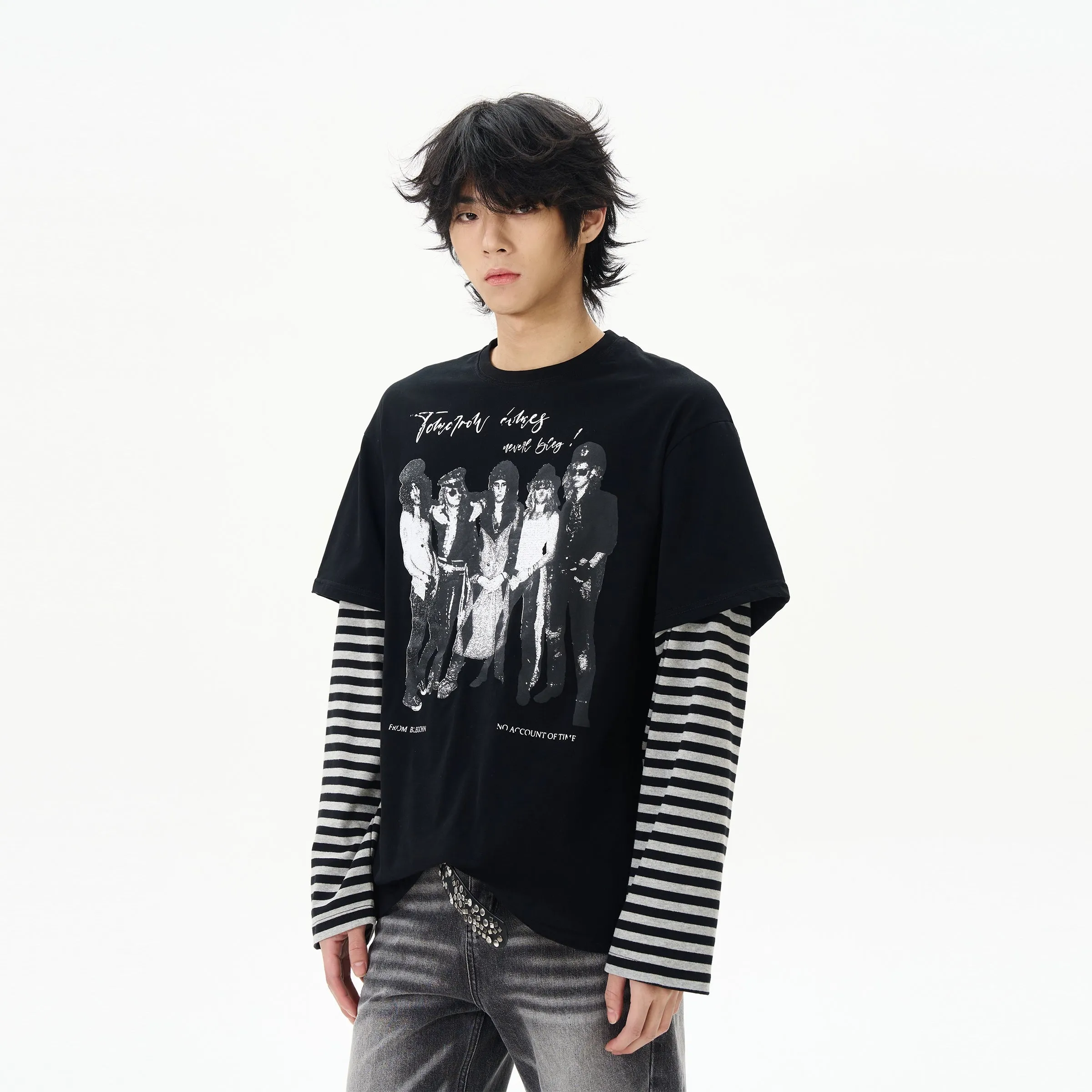 Striped Graphic Pullover