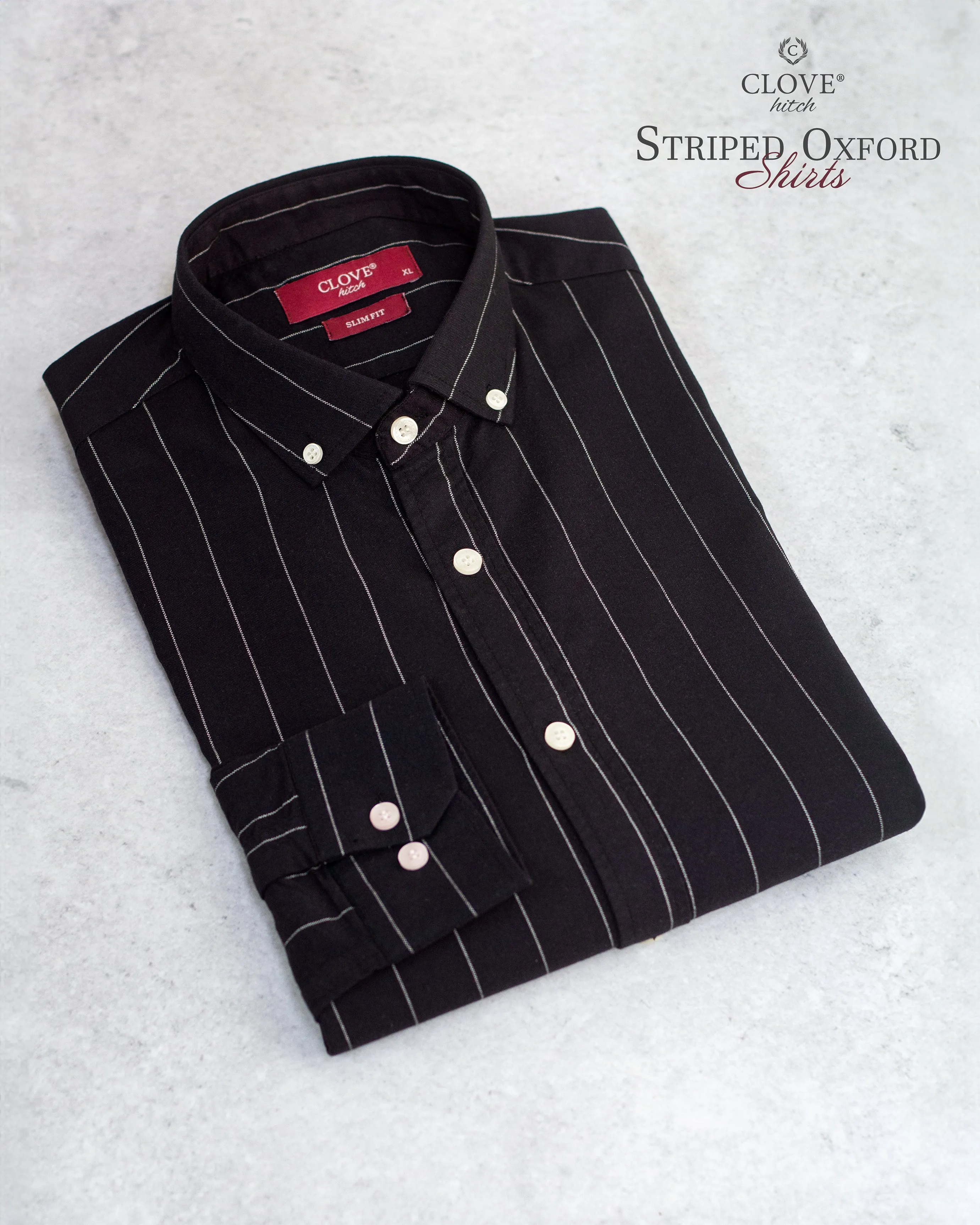 Striped Oxford Shirt - Black