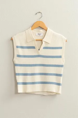 Striped Polo Vest