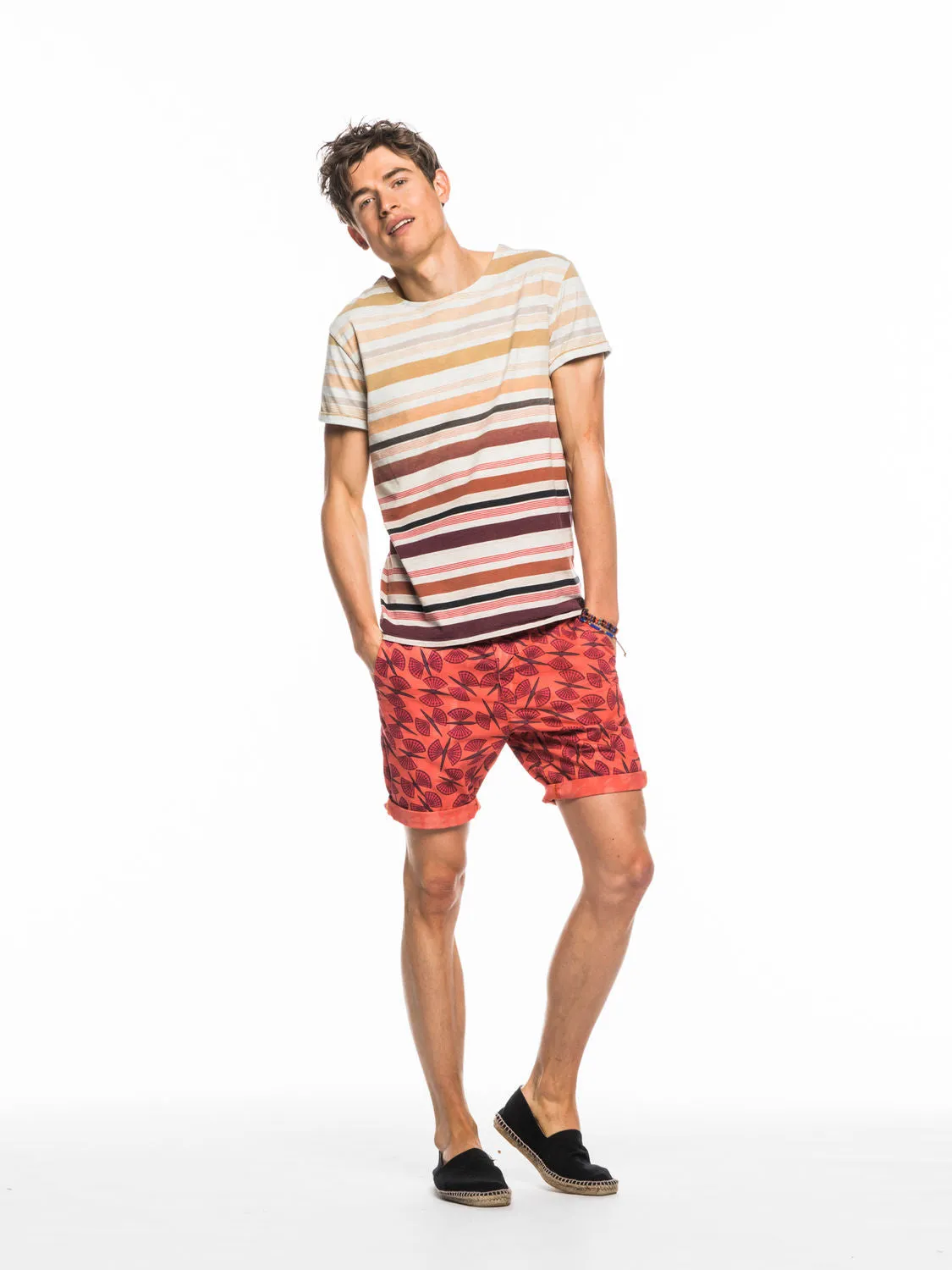 Striped T-Shirt  Natural Red