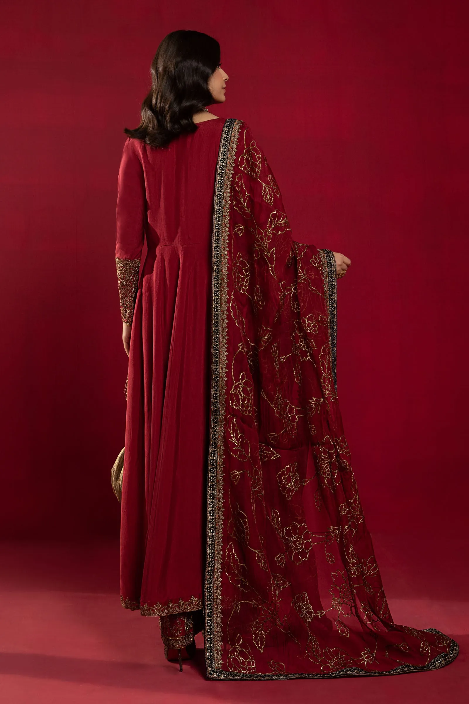 Suit Red SF-W22-19 | Maria B Ready to Wear