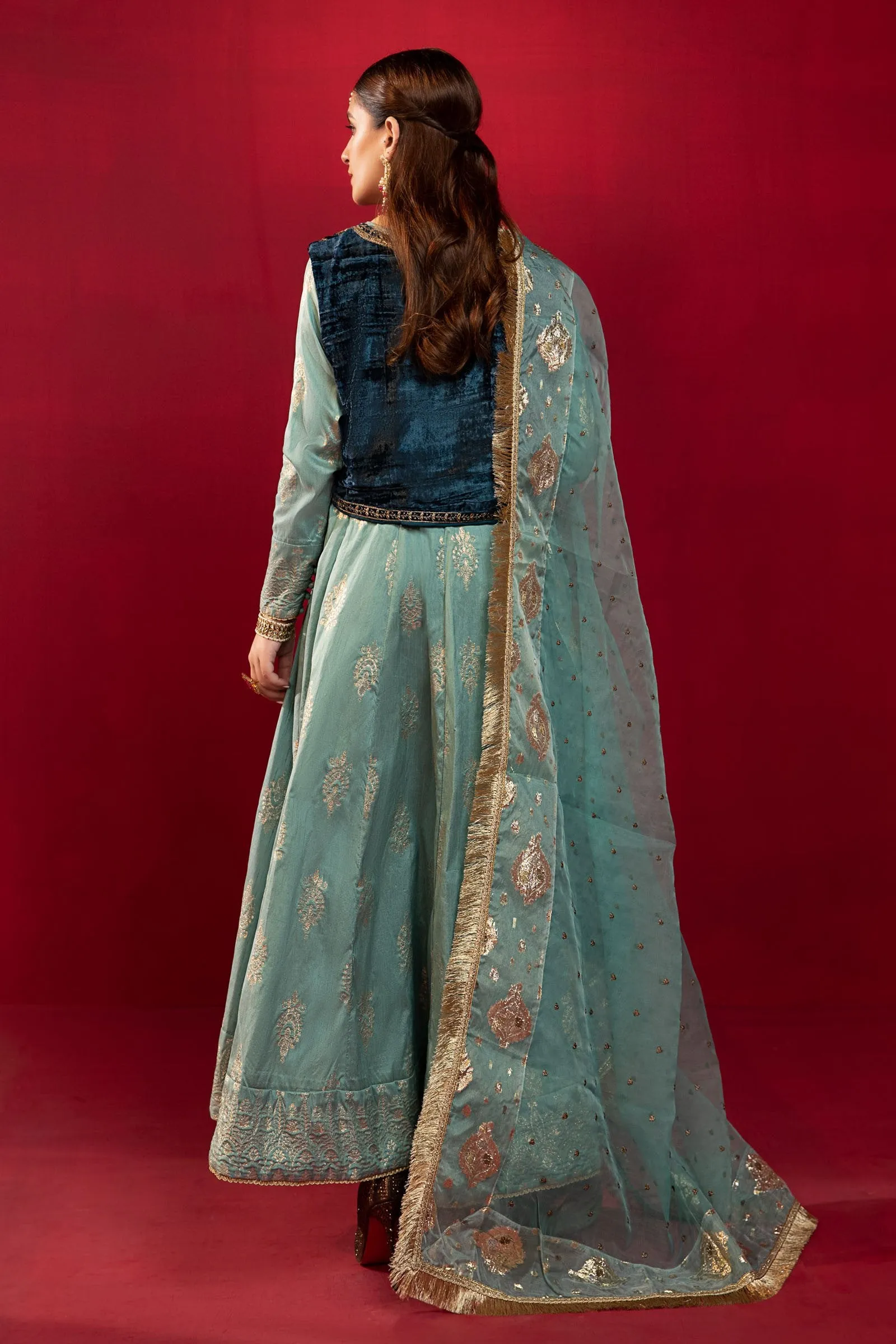 Suit Sky Blue SF-W22-05 | Maria B Ready to Wear