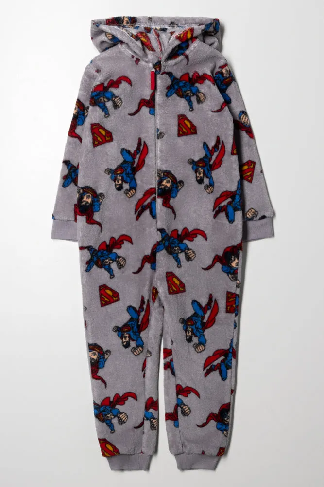 Superman Onesie Grey
