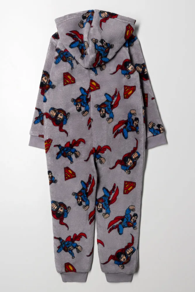 Superman Onesie Grey
