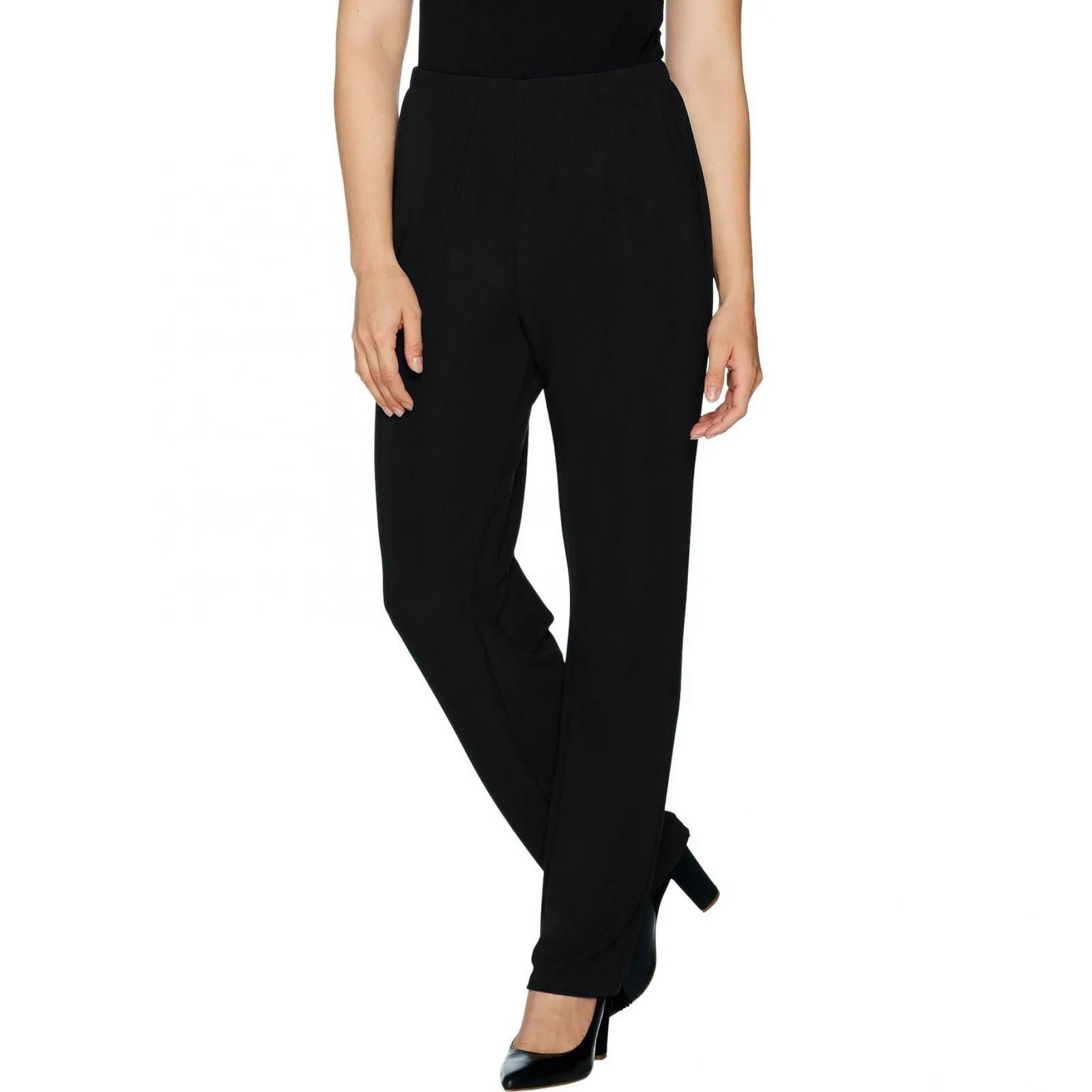 Susan Graver Women's Essentials Lustra Knit Regular Skinny Pants