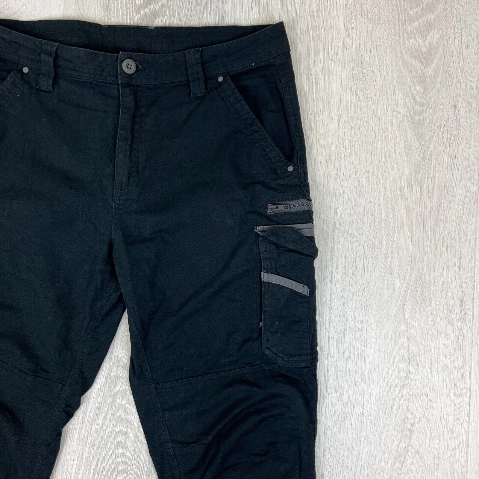 Syzmik Workwear Mens Black Work Cargo Pants Size 34