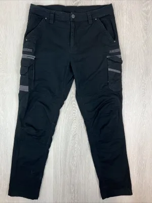 Syzmik Workwear Mens Black Work Cargo Pants Size 34