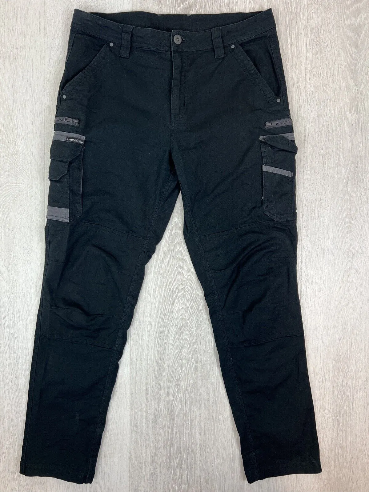 Syzmik Workwear Mens Black Work Cargo Pants Size 34