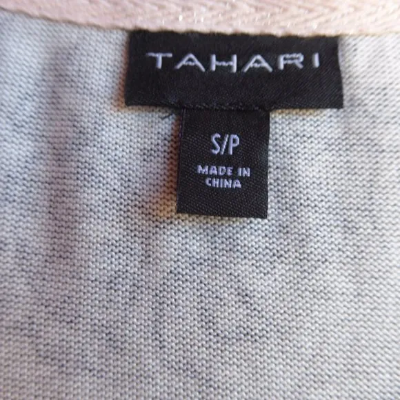 TAHARI LACE ACCENT JERSEY PAJAMAS SET,SZ S,NEW