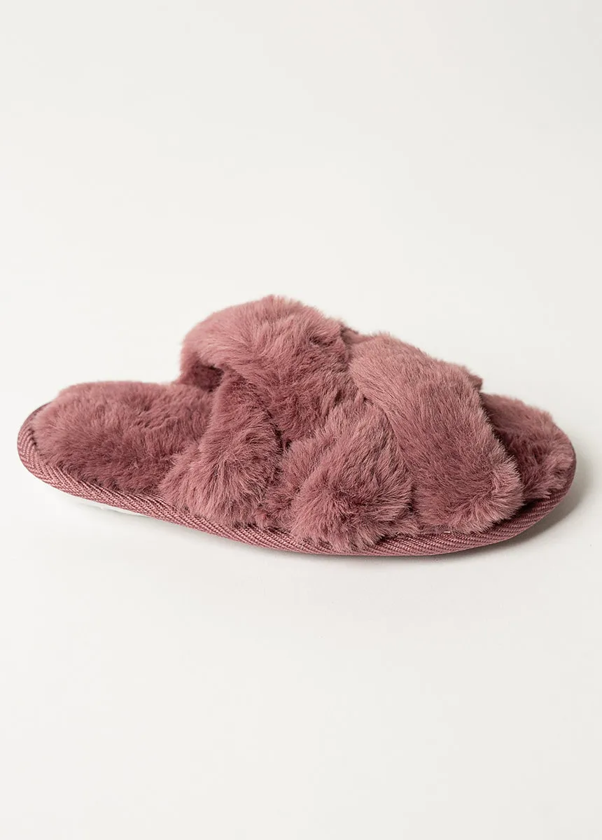 Taisha Slippers in Plum