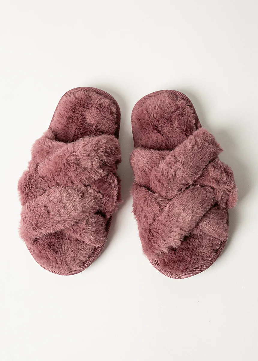 Taisha Slippers in Plum